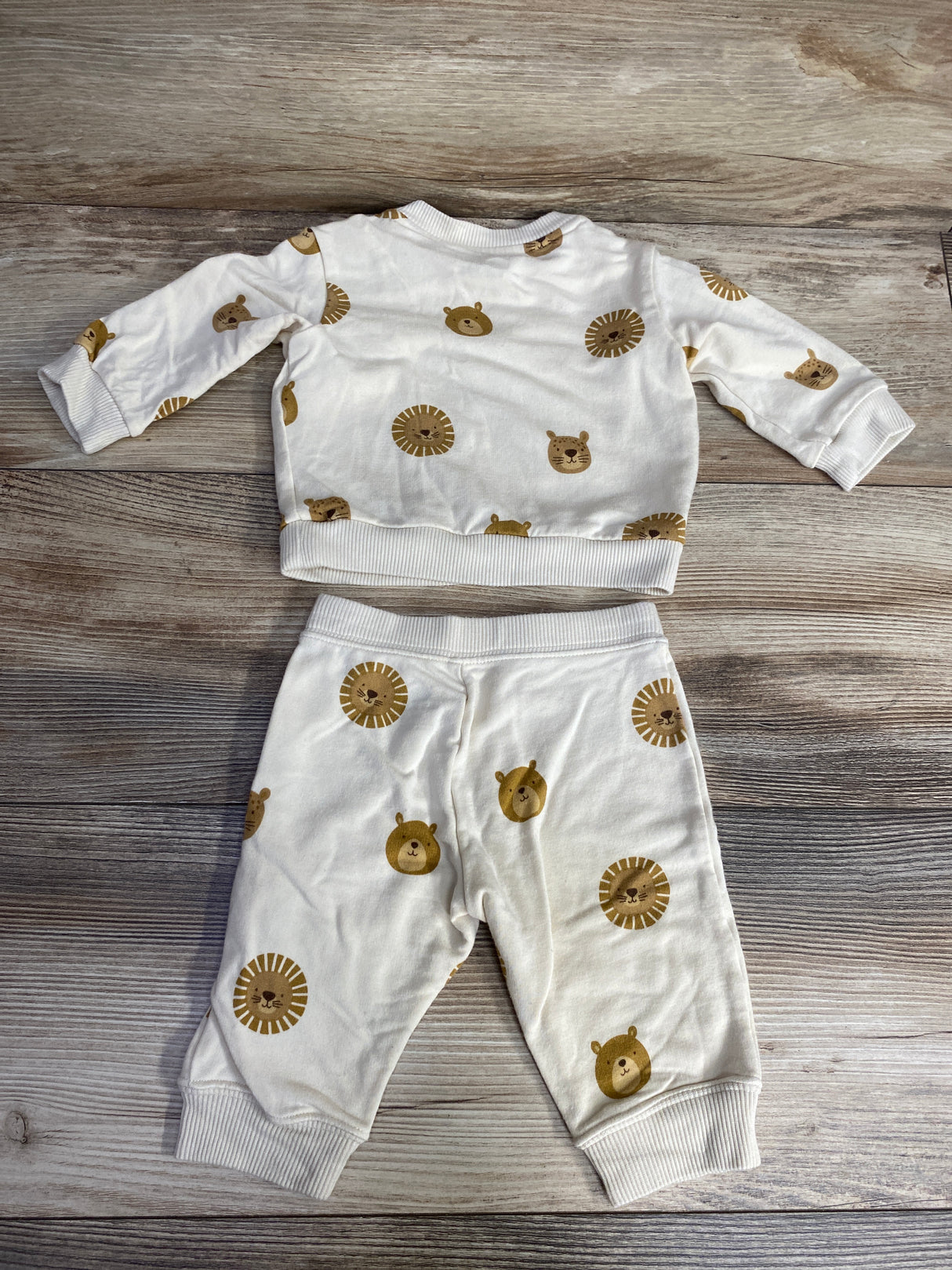 Cloud Island 2pc Bear Sweatshirt & Pants Set Cream sz 0-3m