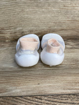 Striped Non-Slip Sock Shoes Pink/Grey sz 3c