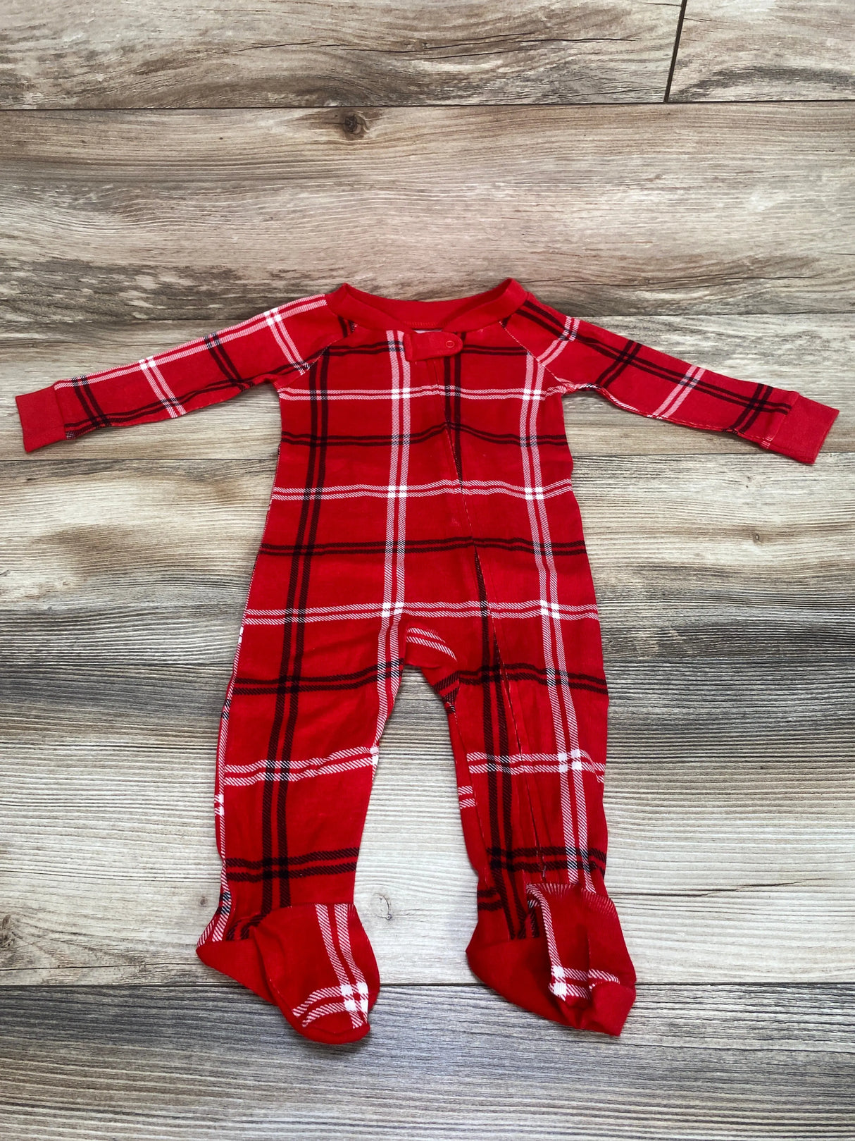 Wondershop Plaid Sleeper Red sz 3-6m