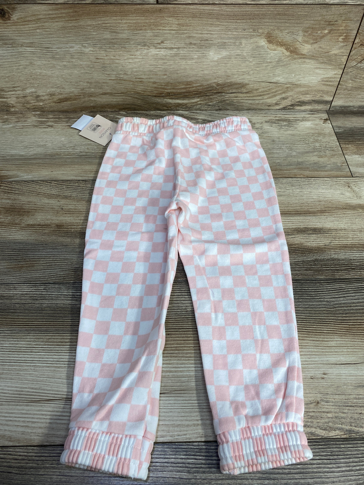 NEW Grayson Mini Checkered Drawstring Pants Pink sz 3T