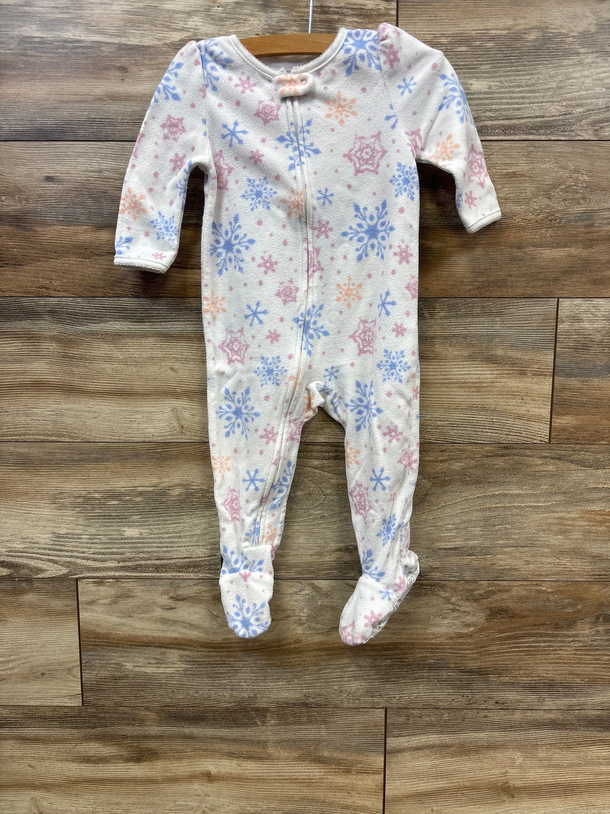 Just One You Snowflake Print Blanket Sleeper White sz 18m