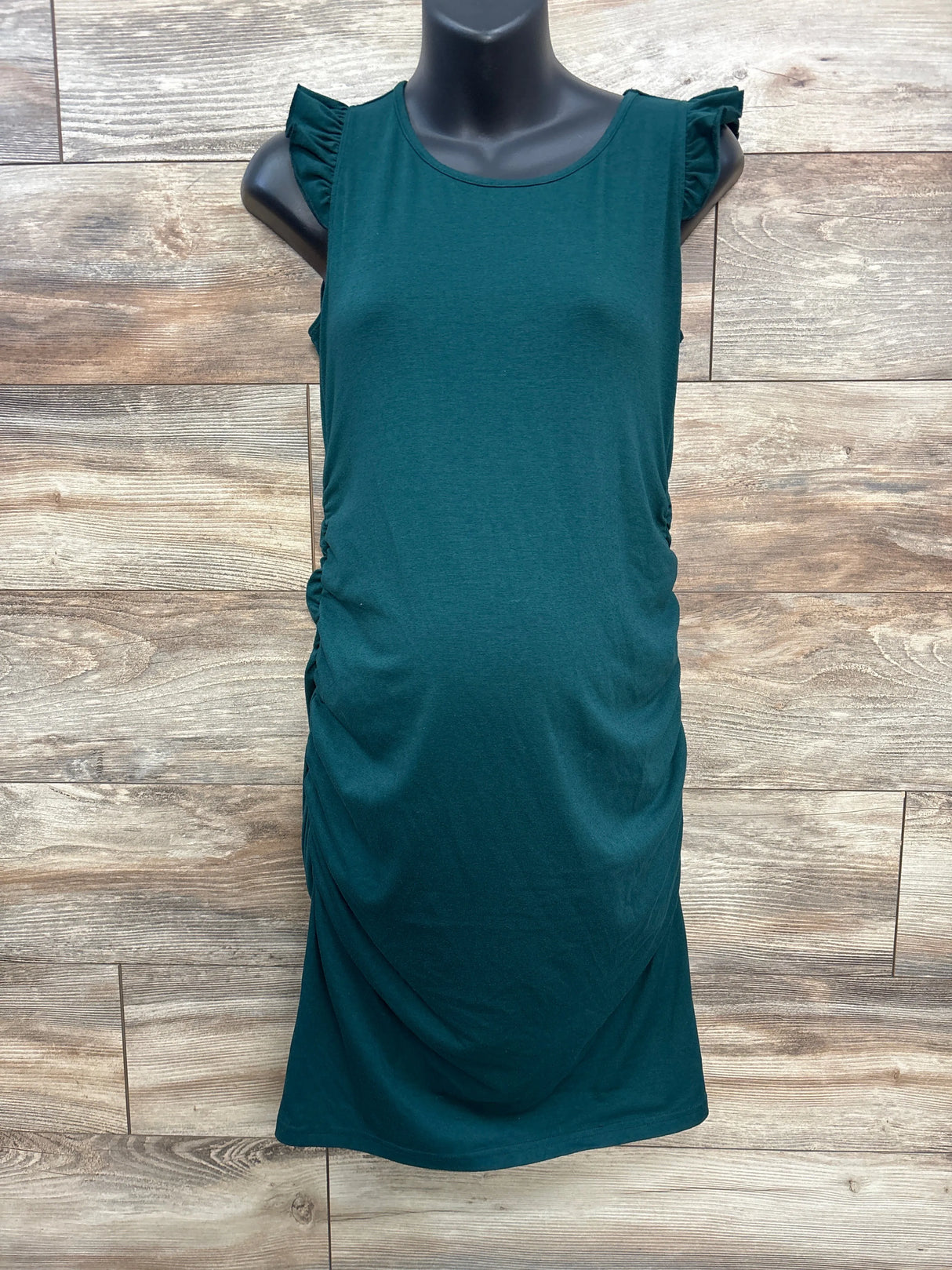 Bhome Maternity Ruffle Sleeve Dress Green sz Small - Me n Mommy To Be