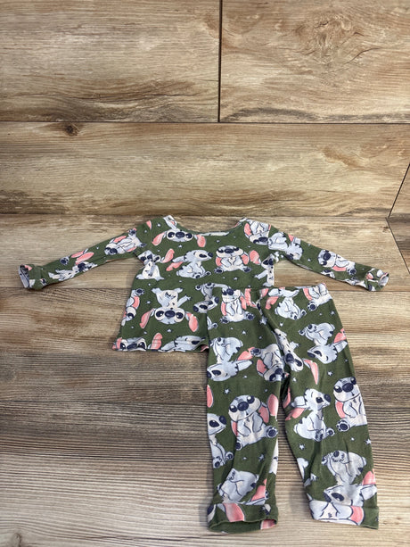 Disney 2pc Stitch Pajama Set Green sz 12m - Me n Mommy To Be