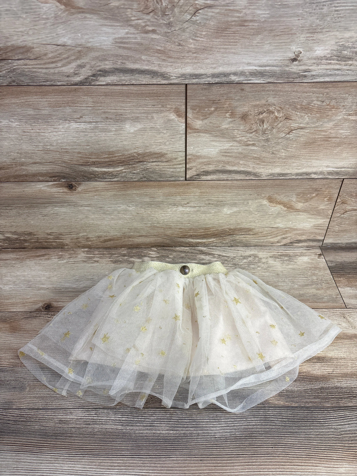 Fao Schwarz Gold Star Tutu Skirt Cream sz 3-4T