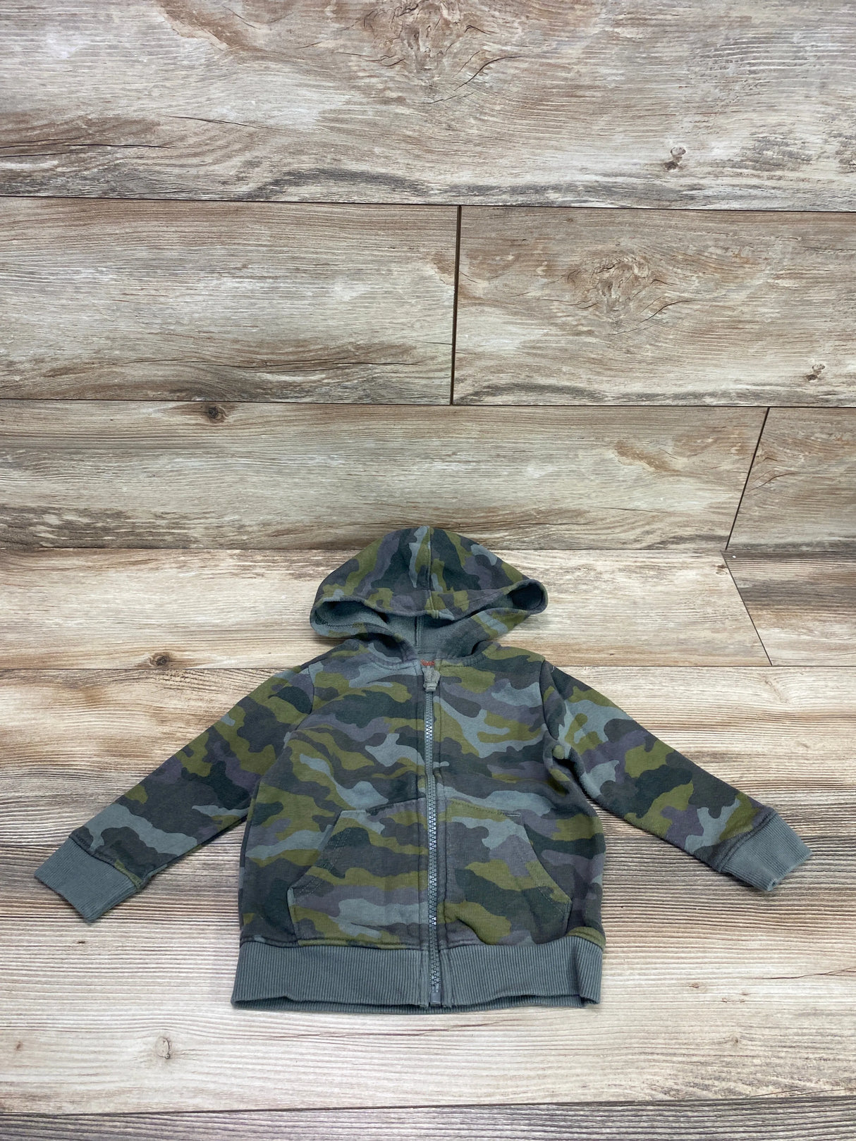 Cat & Jack Camo Full Zip Hoodie Green sz 18m - Me n Mommy To Be