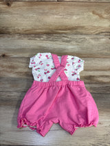 Disney Baby 2pc Minnie Mouse Shortall Set White sz 0-3m