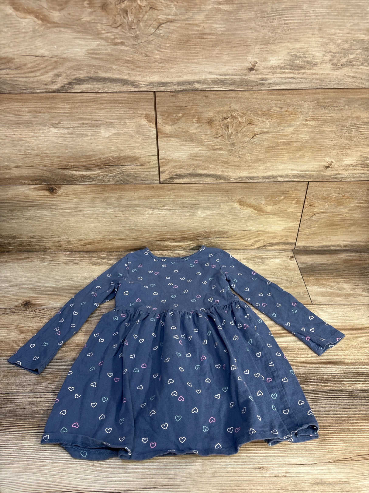Jumping Beans Heart Print Dress Blue sz 3T