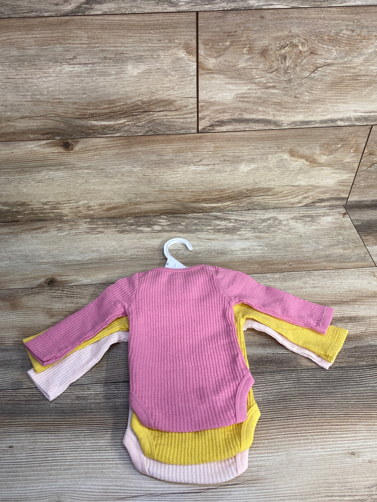 NWOT Cloud Island 3pk Waffle Knit Bodysuits Pink sz Newborn