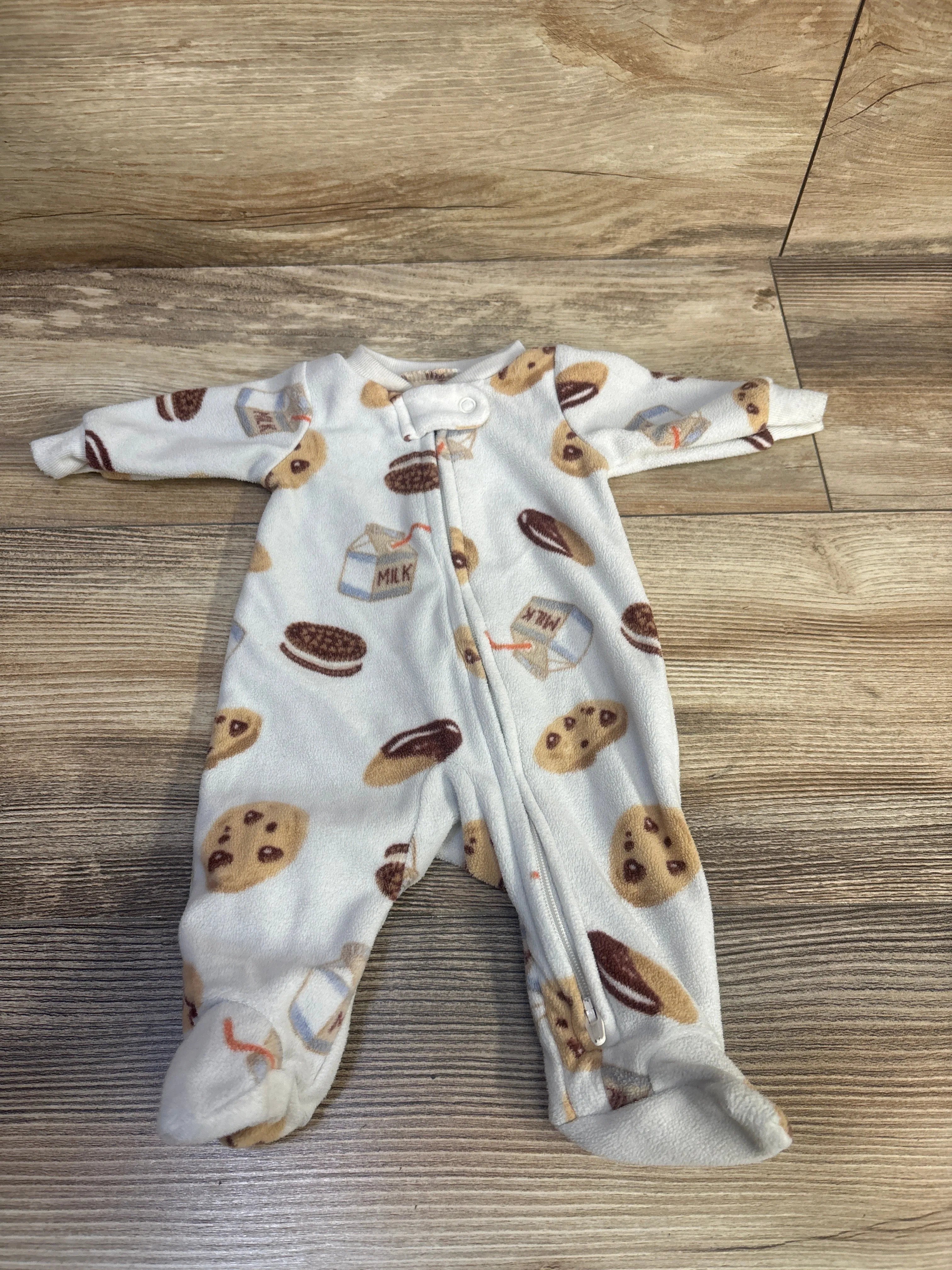 Child Of Mine Cookies & Milk Blanket Sleeper White sz Preemie – Me
