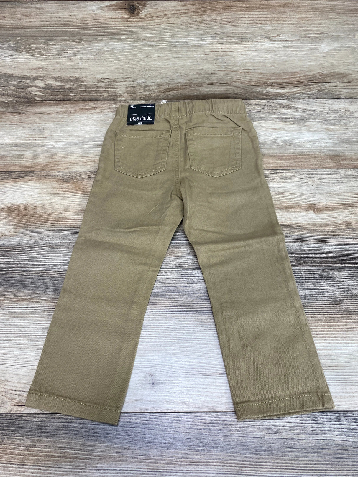 NEW Okie Dokie Skinny Pull-On Twill Pants in Warm Oak sz 3T