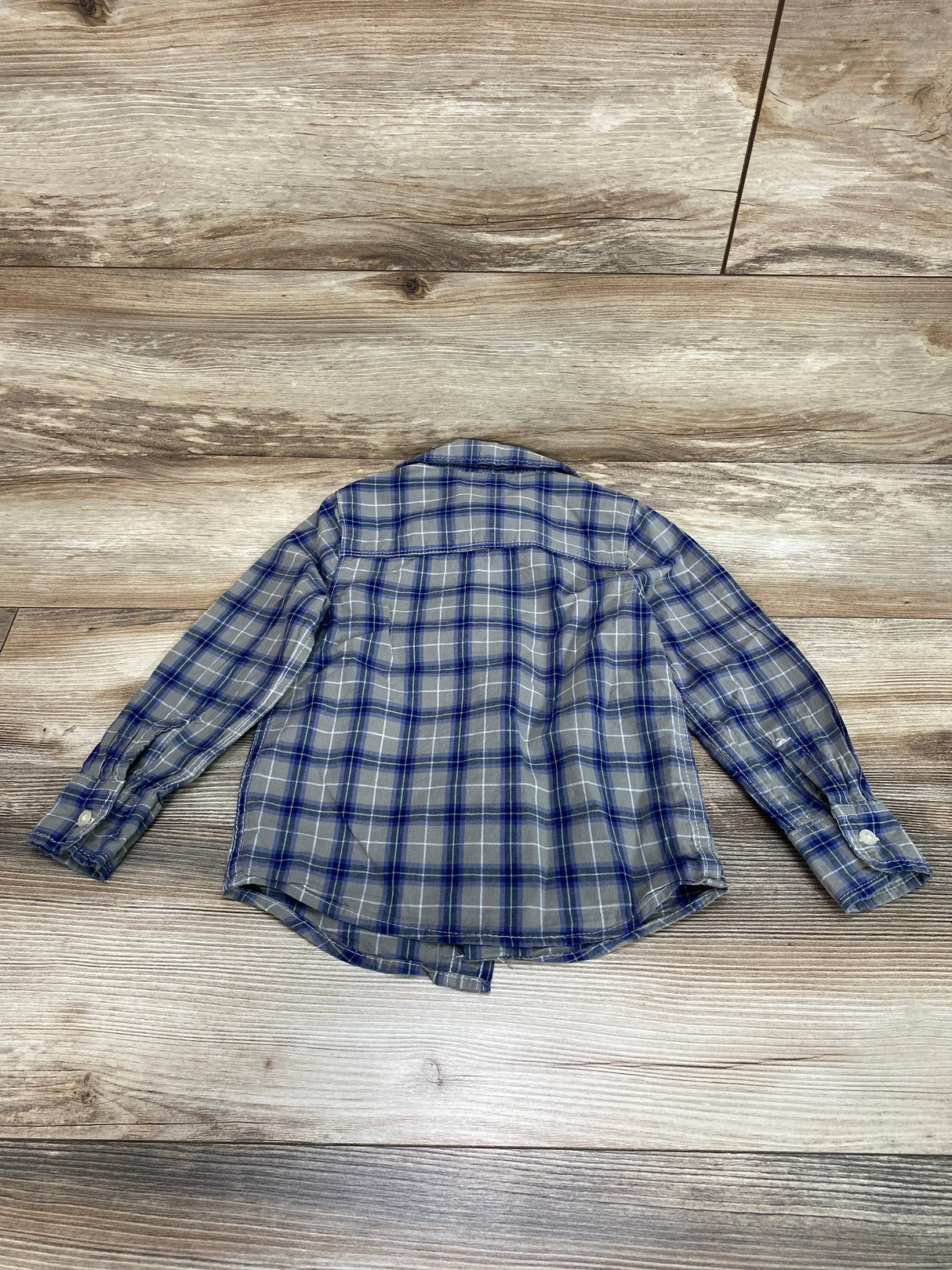 OshKosh Plaid Button-Up Shirt Green sz 4T