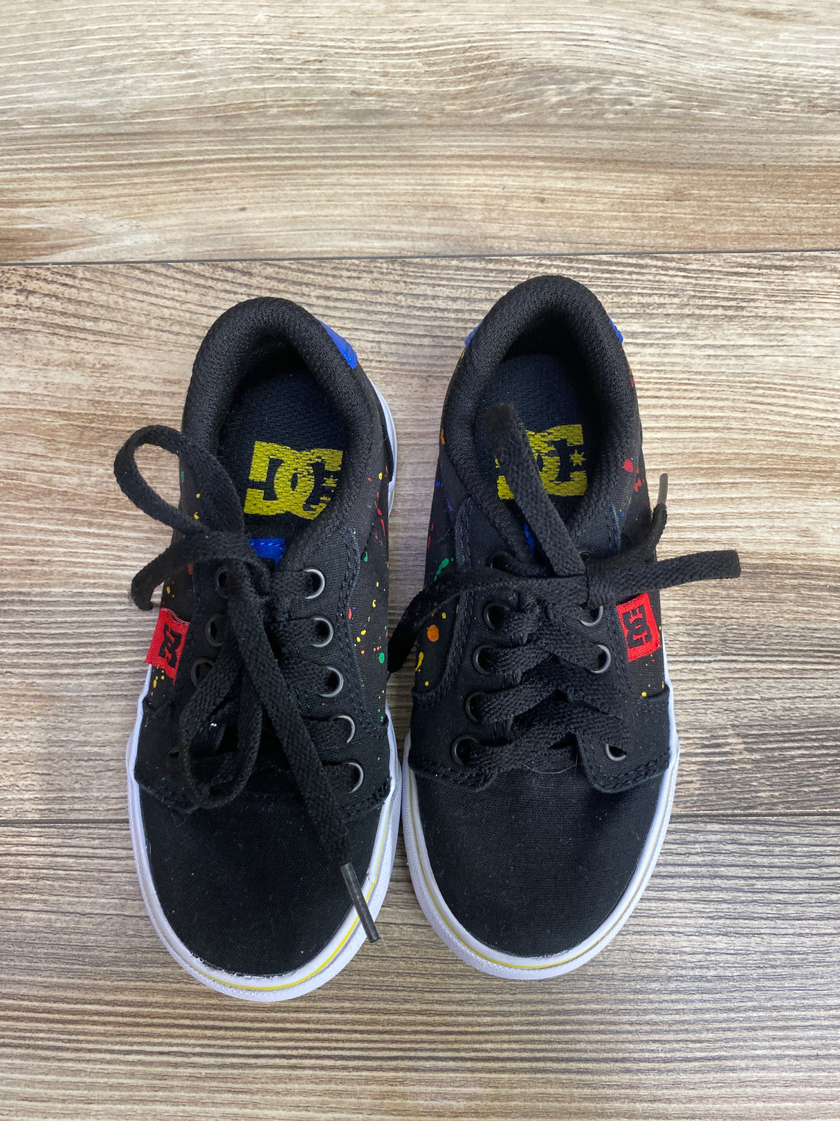 DC Paint Splatter Anvil Sneakers Black sz 11c