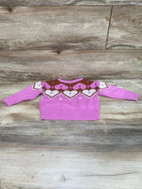 Carter's Heart Knit Sweater Pink sz 12m