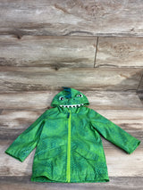Cat & Jack Lined Dinosaur Rain Jacket Green sz 18m