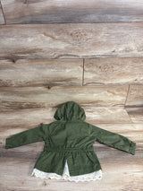 Daisy Fuentes Flower Embordered Jacket Green sz 18m