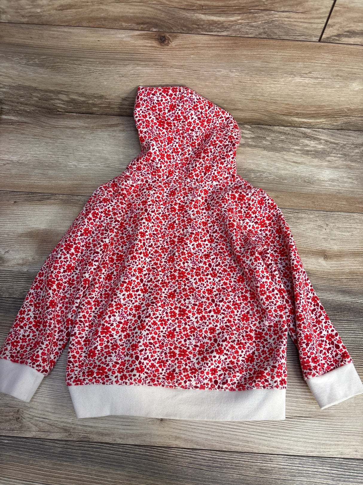 Cat & Jack Floral Pullover Hoodie Red sz 4-5T - Me n Mommy To Be