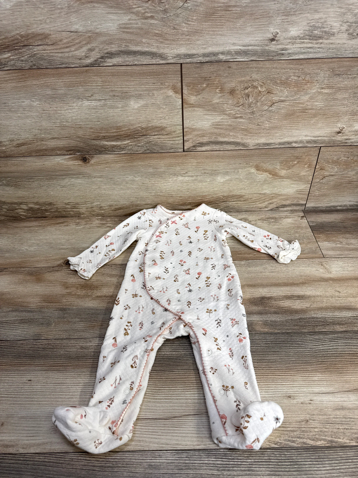 Just One You Floral Quilted Sleeper Cream sz 9m