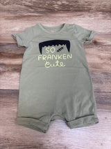 Cat & Jack 2So Franken Cute Shortie Romper Green sz 3-6m