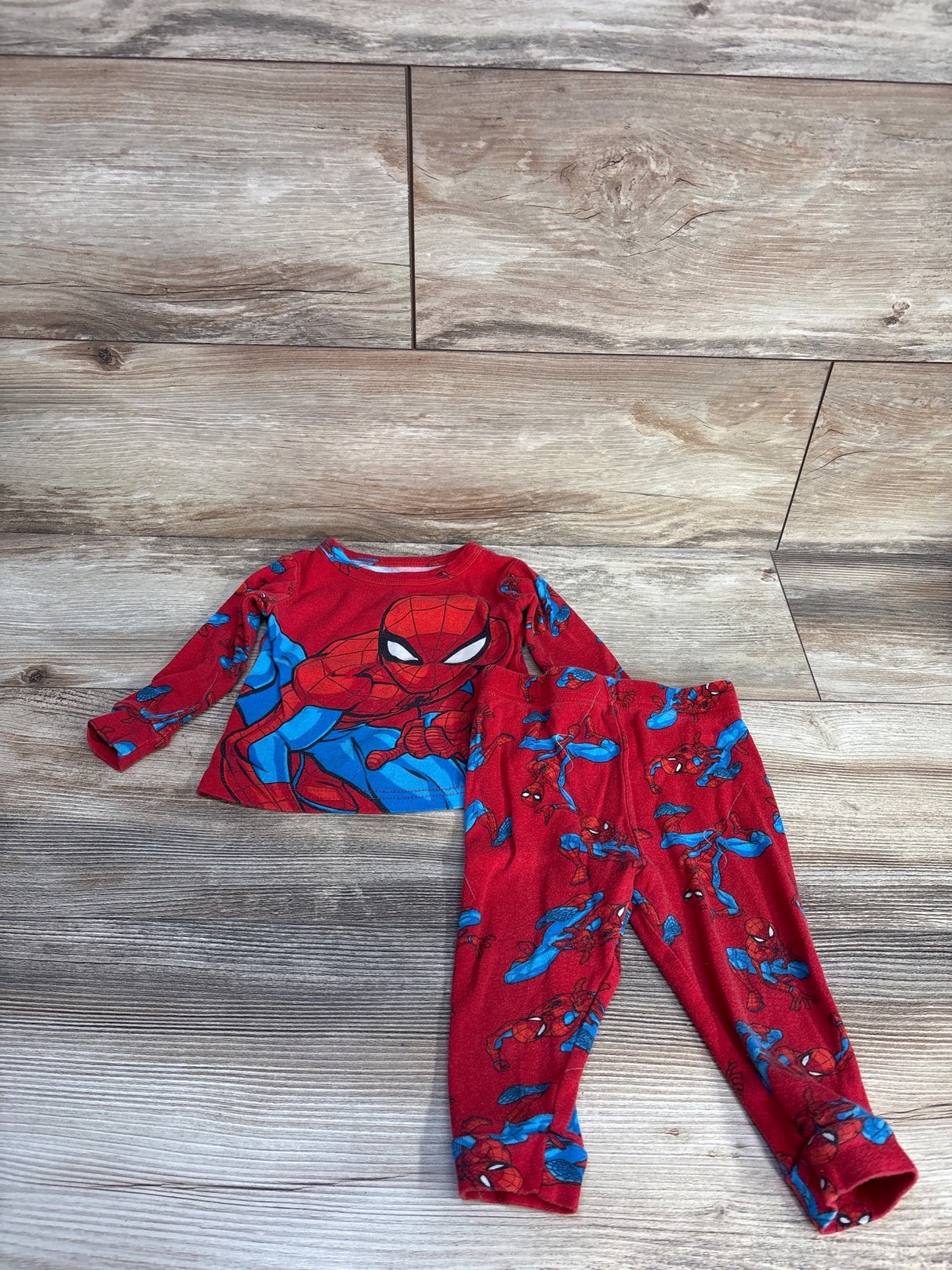 Marvel 2pc Spider-Man Pajama Set Red sz 18m