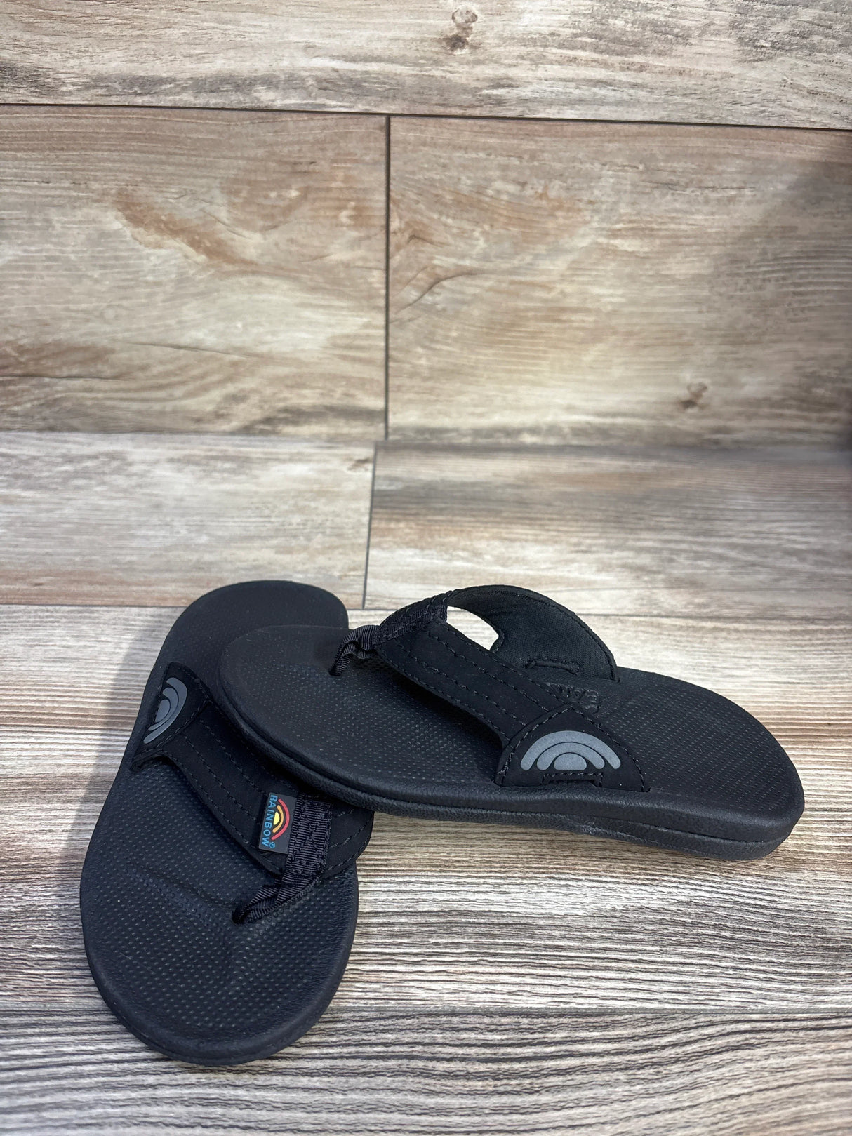 Rainbow Cape Sandals Black sz 11/12c
