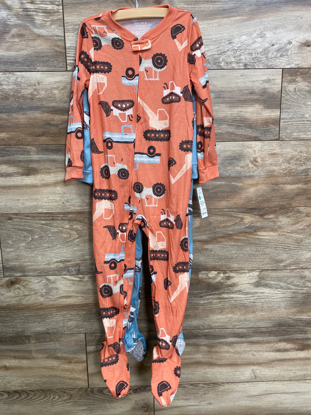 NEW Just One You 2pk Sleepers Cow & Vehicle Print sz 4T