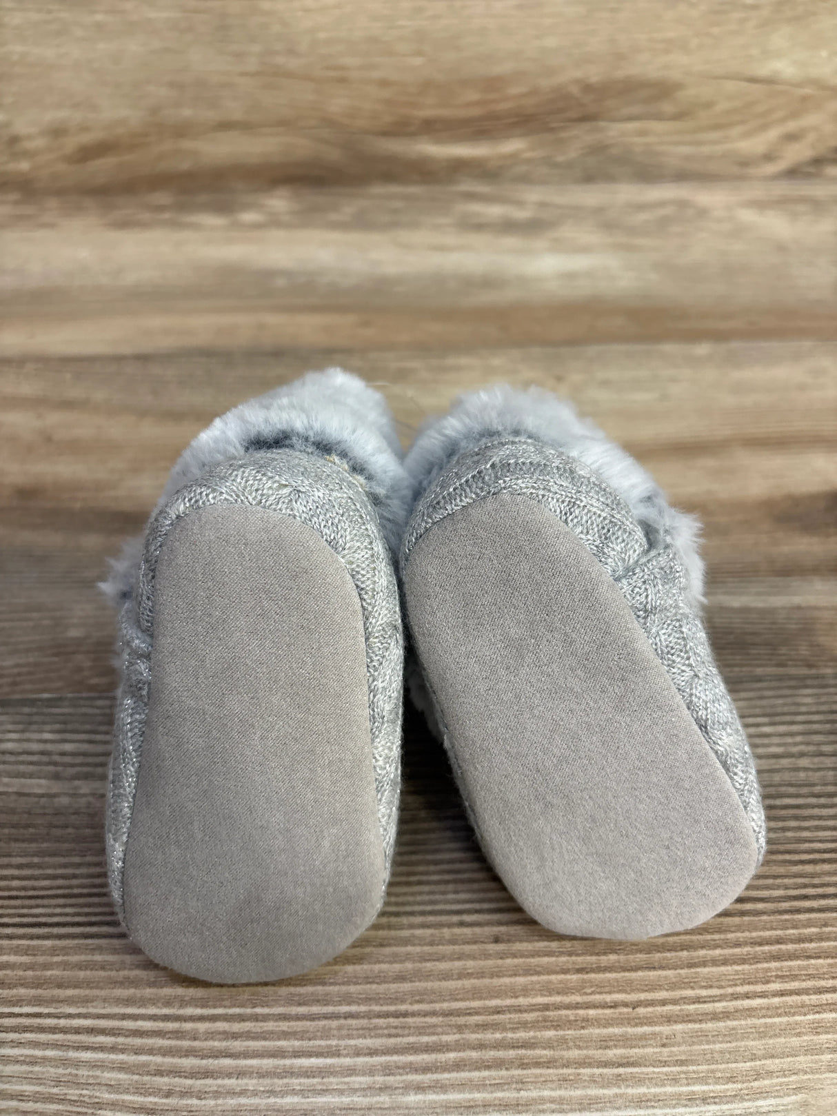NEW Stepping Stones Faux Fur Sparkly Boots Grey sz 3c