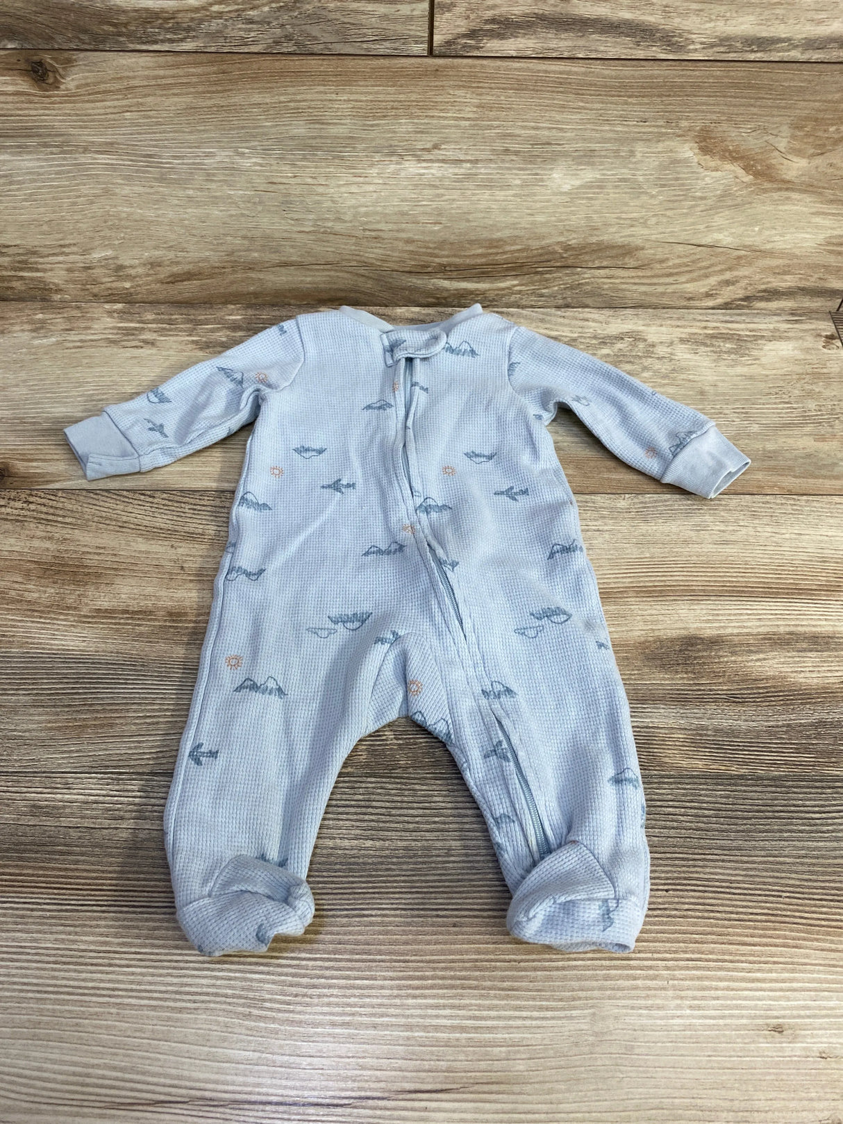 Just One You Mountain Print Sleeper Blue sz 3m
