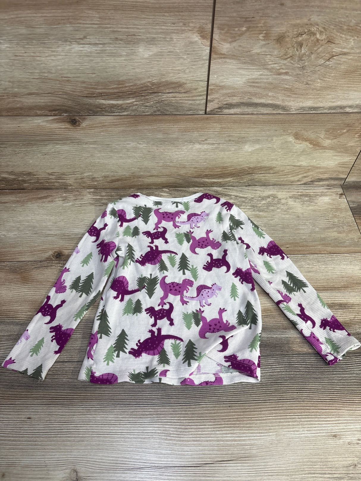 Old Navy Thermal Dinosaur Shirt White sz 5T
