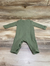 Old Navy Thermal Henley Coverall Green sz 3-6m