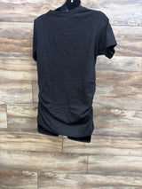 Decrum Maternity 'You're Kicking Me Smalls' Ruched Shirt Black sz Large