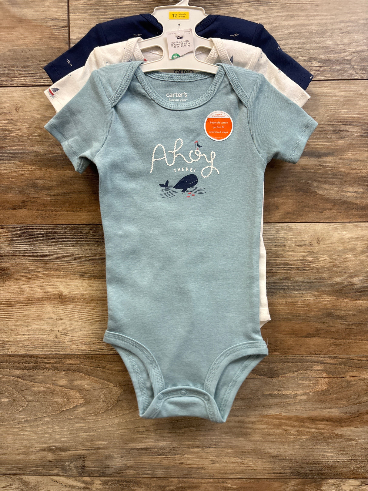 NEW Just One You 3pk Bodysuits Blue sz 12m