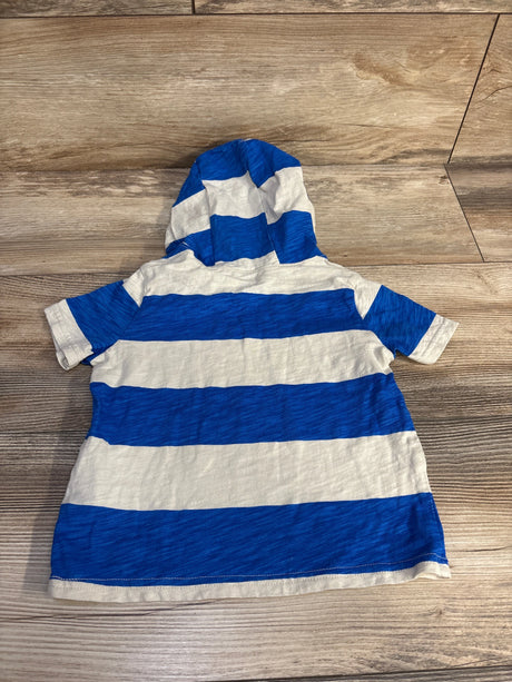Carter's Striped Hooded Shirt Blue sz 24m - Me n Mommy To Be