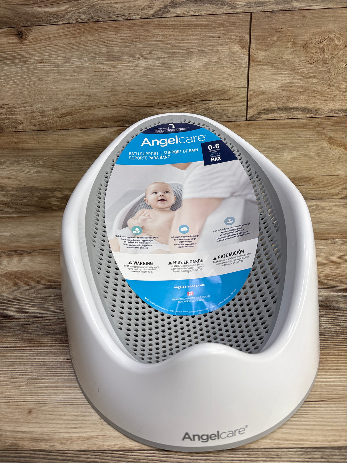 NEW Angel Care Bath Support in Grey