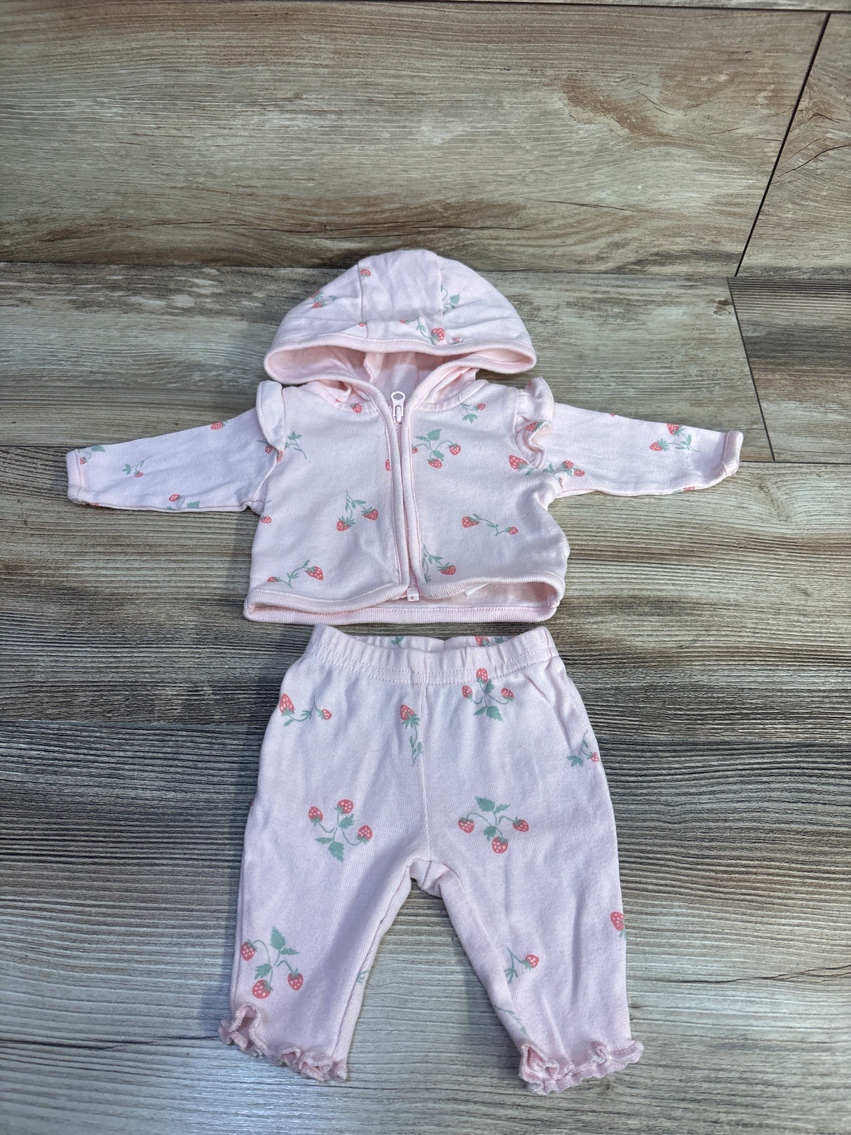 Child of Mine 2pc Strawberry Jacket & Pants Set Pink sz Preemie