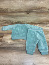 Pekkle 2pc Plush Unicorn Sweatshirt & Joggers Set Blue sz 3m