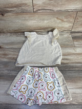 Disney Winnie The Pooh 2pc Eyelet Shirt & Shorts Set Yellow sz 4T
