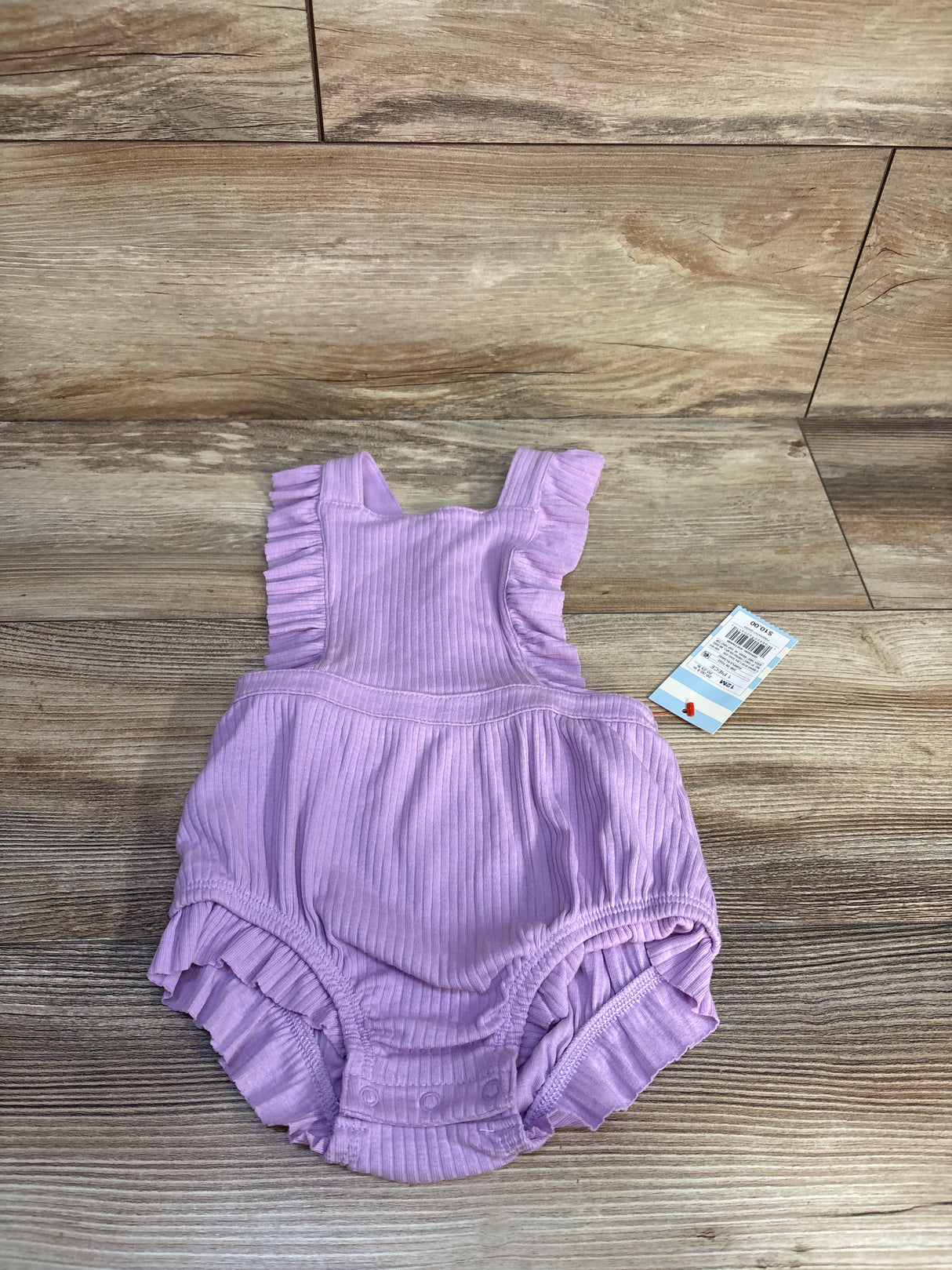 NEW Cat & Jack Ribbed Bubble Romper Purple sz 12m