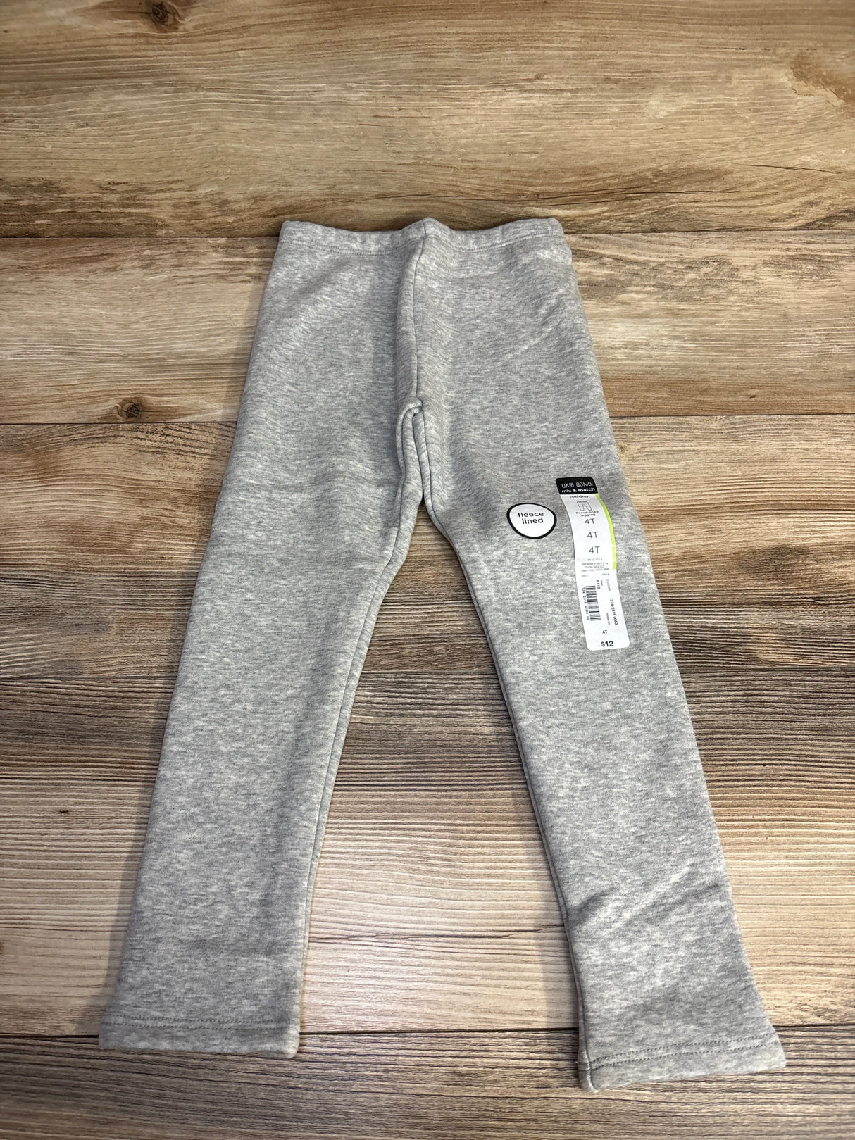 NEW Okie Dokie Heather Grey Fleece Lined Legging sz 4T