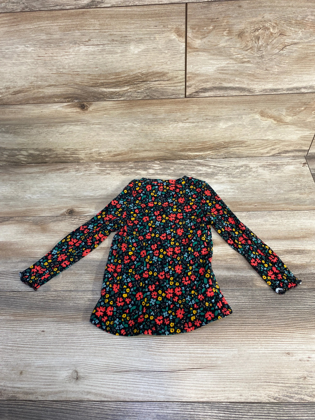 Cat & Jack Floral Long Sleeve Shirt Black sz 2T