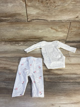 H&M 2pc Bodysuit & Pants Set White sz Preemie