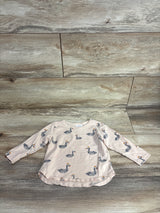 Zara Swan Print Shirt Pink sz 9-12m