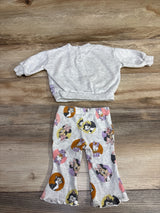 Disney Baby 2pc Minnie Mouse Sweatshirt & Ribbed Bottoms Grey sz Newborn
