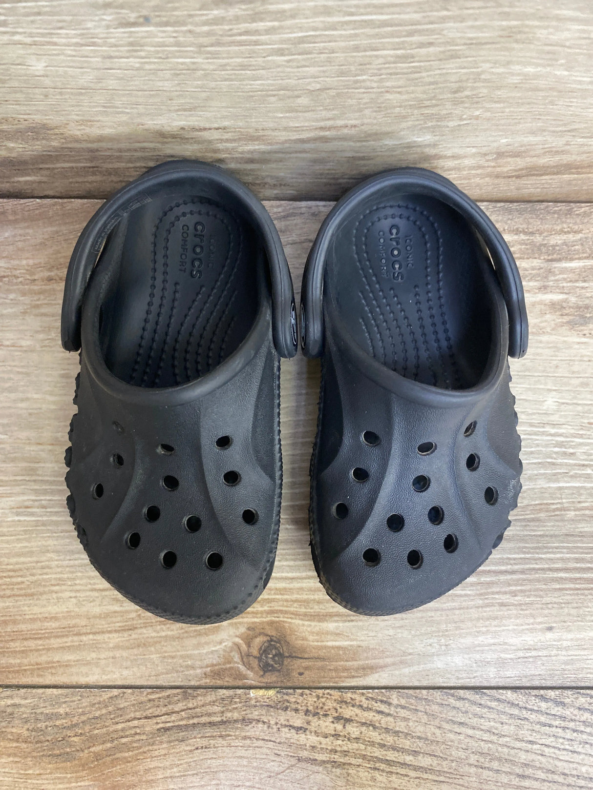 Crocs Toddler Baya Clog Black Sz 7c