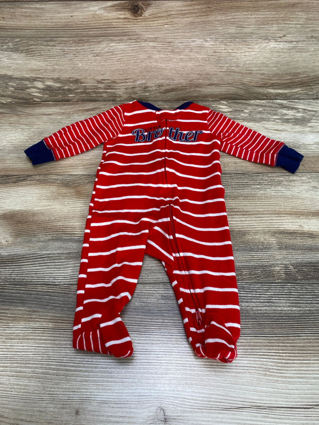 Carter's Striped Little Brother Sleeper Red sz 3m