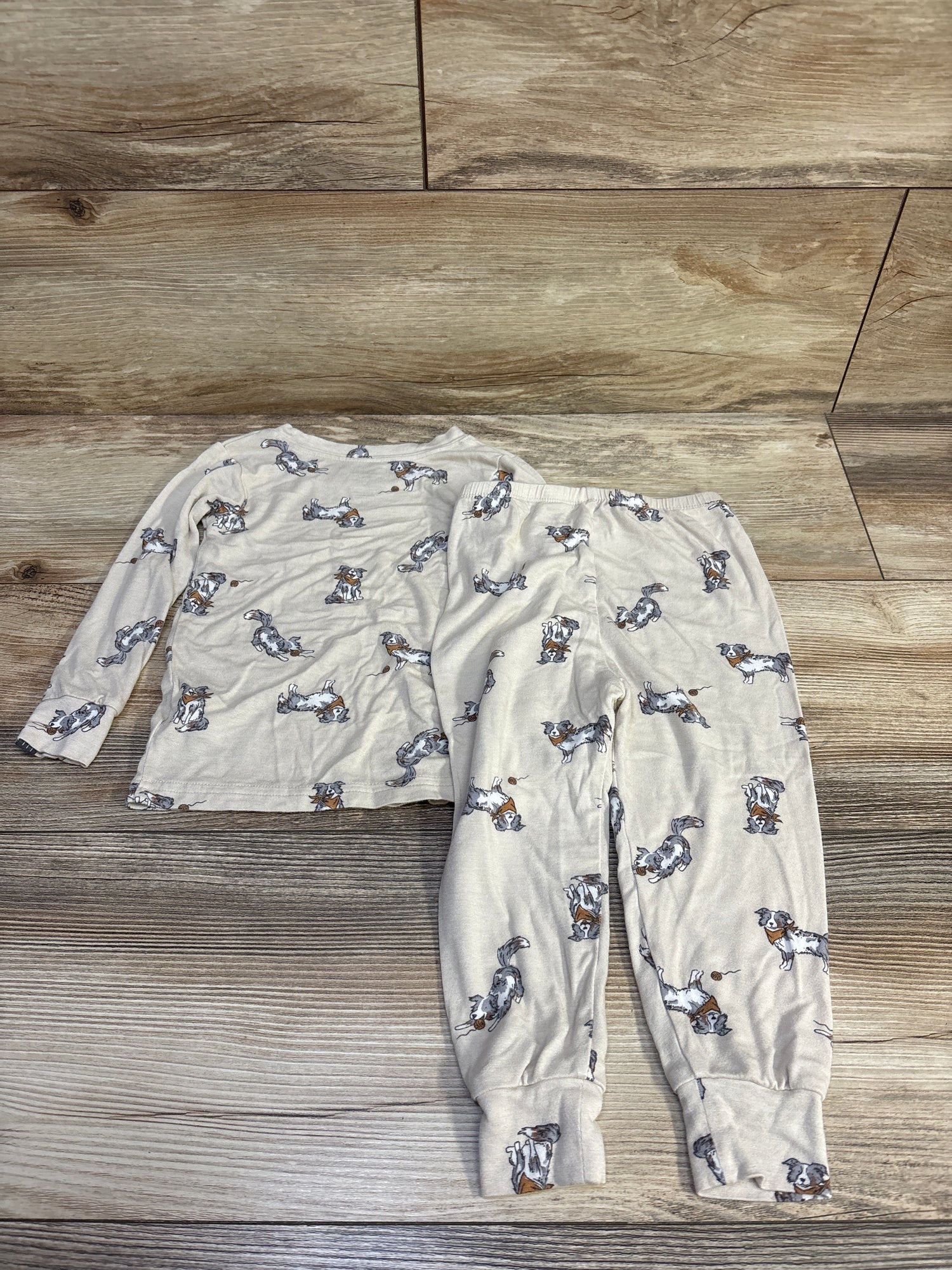 Modern Moments 2pc Viscose Pajama Set Beige sz 2T