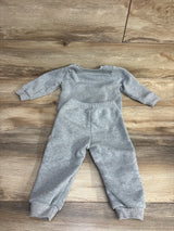 Shein 2pc Bow Sweatshirt & Jogger Set Grey sz 9-12m
