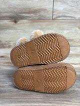 First Steps by Stepping Stones Pom Pom Faux Fur Boots, Brown sz 4c