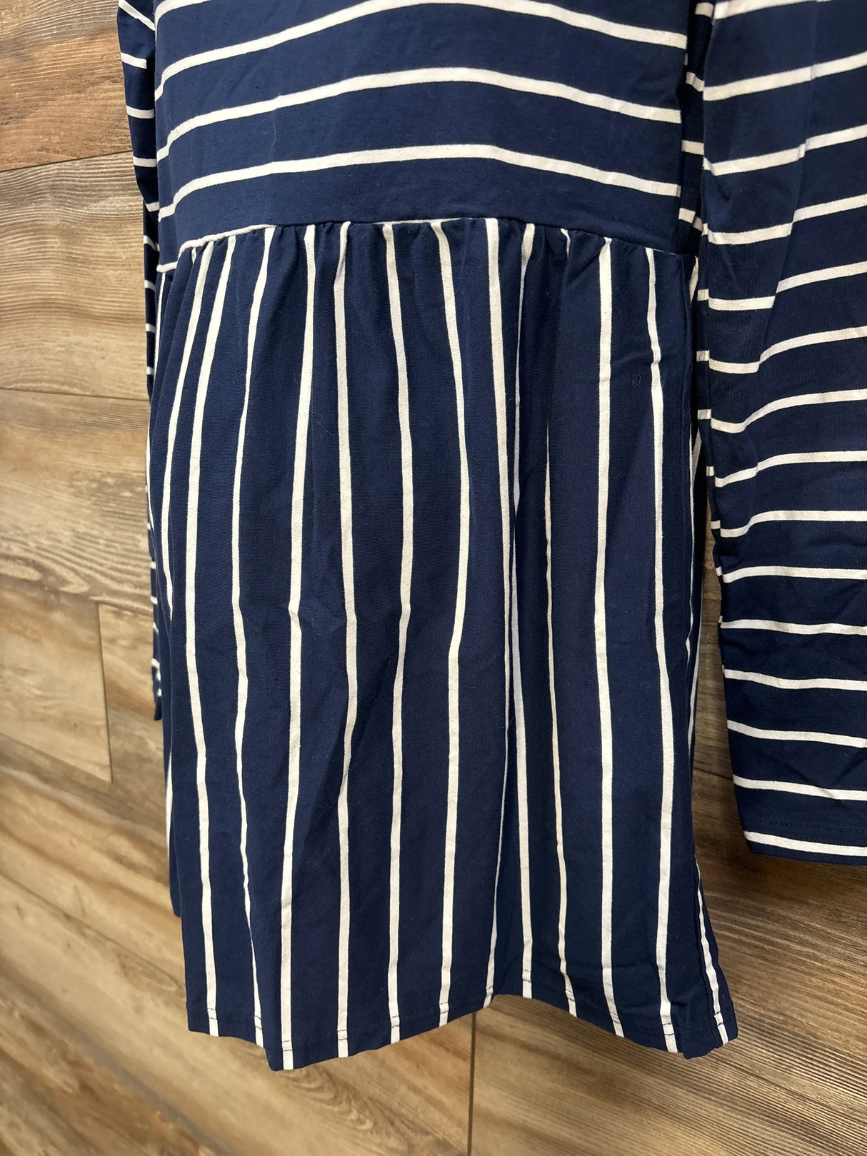 Maternity Striped Navy/White Shirt sz Large