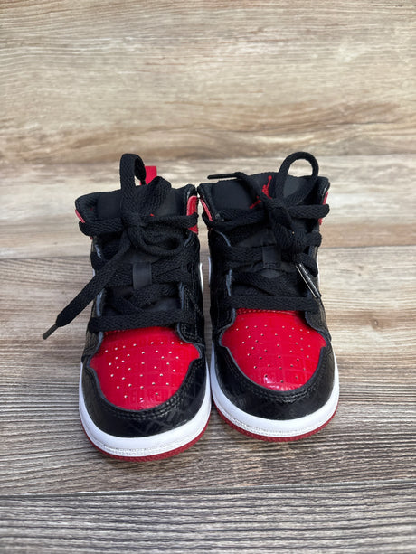 Air Jordan 1 Mid SS TD 'Black + Red = Bred' Sneakers sz 8c - Me n Mommy To Be