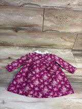 Janie & Jack Long Sleeve Quilted Dress Pink sz 12-18m